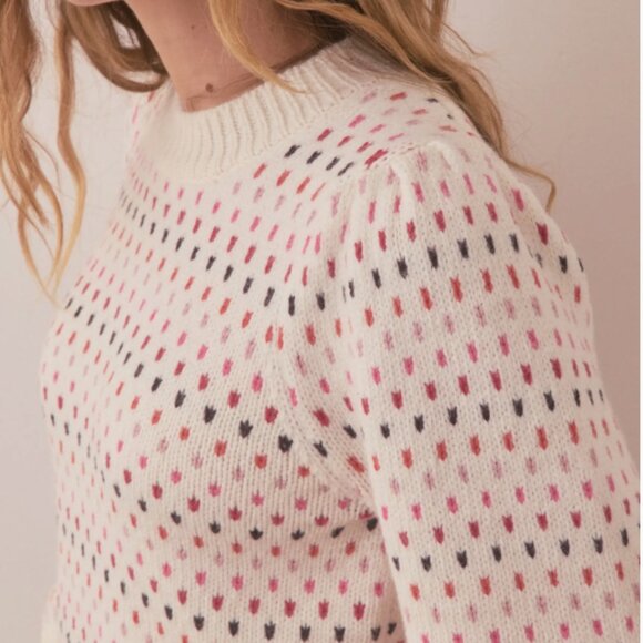 Marine Layer Alma Puff Sweater (Multi), merino wool blend - Picture 4 of 7